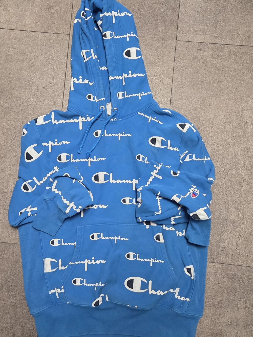 Champion Bright Blue All Over Print M Mens